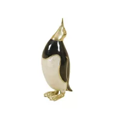 Buy Maitland Smith Penny Penguin Sculpture - Polished Brass With Penshell • 517.19£