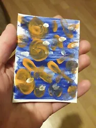 Buy Original Aceo Paintings Abstract Brut Outside Autism Art  • 1.50£