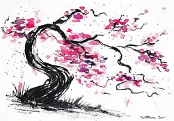 Buy 18 X 24 In Large Original Painting Sakura Tree Art Cherry Blossom Japanese Art • 305.23£