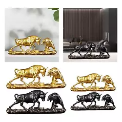 Buy Cow Cattle Sculptures Decor Bull Figurine For Shelves Living Room Tabletop • 22.45£