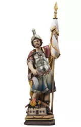 Buy Saint Florian Statue Wood Carved - Made IN Italy Handmade • 15,189.38£