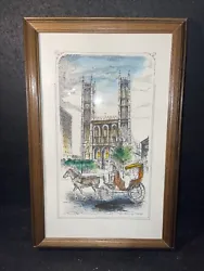 Buy Lucien Gobeil Painting Notre Dame Montreal Signed Beautiful • 20.57£