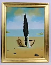 Buy Amazing Salvador Dali Oil On Canvas 1942 With Frame In Golden Leaf Very Nice • 471.71£