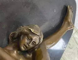 Buy Nude Youthful Sexy Woman Bronze Sculpture Signed Original Erotic Art Deco DEAL • 236.27£