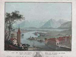 Buy DESCORTIS, ROSENBERG, Tuna. Lake And City Of Thun 1785 Koloriert • 8.56£