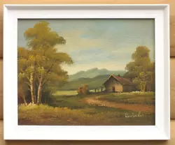 Buy Original Framed Signed Vintage Oil Painting Country Farm Cottage Landscape • 22£
