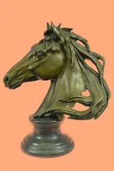 Buy Extra Large Triple Crown Winner Horse Head Bust Sculpture Statue Bronze Figurine • 314.95£