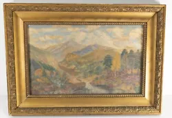 Buy Antique Hudson River School Style Landscape Painting Fauvist Colors • 355.21£