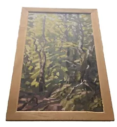Buy OOAK F. La Trobe Abstract Impressionist Forest Sunlight Oil Painting Box Canvas • 60£