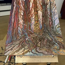 Buy Acrylic Painting Canvas Forest Scene OOAK Signed Original 3D Raised Areas • 60£