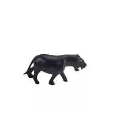 Buy Hand Carved Wooded Brownish Black Panther  Figurine Art Sculpture 6¼  L × 2¾  H  • 20.09£