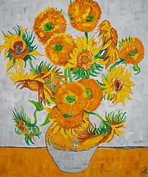 Buy After Vincent Van Gogh  - 1993 Oil, Sunflowers • 114£