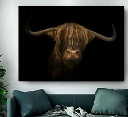 Buy Gorgeous Highland Cow Ginger Face FRAMED CANVAS WALL ART PICTURE Or PAPER PRINT • 17.99£