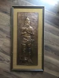 Buy Vintage Hand Made Copper/brass Wall Hanging Plaque Khazarian Soldier Portrait • 70£