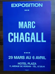 Buy Poster Display Marc Chagall Expo Painting Hotel Plaza Nice Art Poster • 30.40£