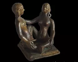 Buy Antique Bronze Indian South Asian Erotic Nude Figures • 110.61£