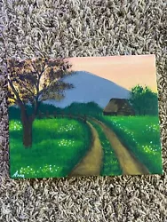 Buy Original Acrylic Painting On Canvas 8x10 Country Evening • 128.16£