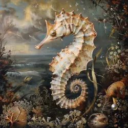 Buy Maritime Paintings, Seahorses Shells Sea, Squirrel • 35.14£