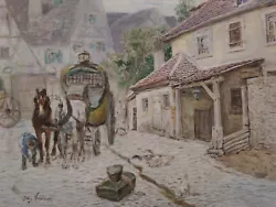 Buy Clearance Sale Painting City View Horse-Drawn August Cool 1859 - 1926 • 359.22£