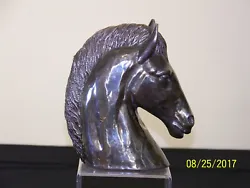 Buy Rare Vintage Sterling Silver Overlay Artist Made Horse Head Sculpture Statue • 461.78£