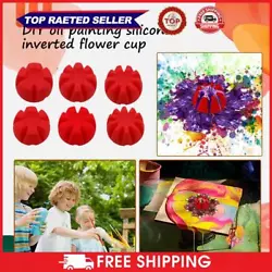 Buy 6Pcs Flower Pour Cup Fluid Painting Flower Strainer For DIY Pouring Paint (Red)  • 9.23£
