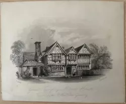 Buy Antique Print Great Tangley Manor House C1860 Pub. T Allom Eng. Flemming • 4£