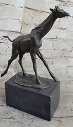 Buy Superb Animal Bronze Giraffe On Marble Base Signed Milo Bookend Sculpture Figure • 82.27£