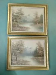 Buy Pair Of Vintage Oil Paintings Mountain Scenes, Signed Wayland, Framed ❤️CHARITY  • 42£