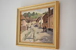 Buy G. DALZELL Impressionist Village Street Scene, Oil Painting • 325£