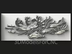 Buy 3D Model STL File For CNC Router Laser & 3D Printer Fish 7 • 2.47£