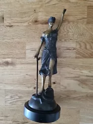 Buy Bronze Sculpture Blind Lady Of Justice Without The Scale • 29.98£