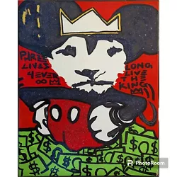 Buy ✨ PHREE HESTER Art Painting Long Live The King 16x20 Pop Art Banksy Style  • 710.93£