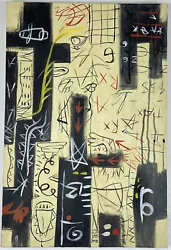Buy Jean-Michel Basquiat (Handmade) Painting On Canvas Signed & Stamped • 439.24£