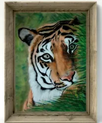 Buy Tiger Print African Animal Artwork By Artist Tracey Earl Size A4 Unframed • 9.50£
