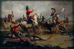 Buy High Quality  Print Of The Death Of Major Ponsenby At The Battle Of Waterloo. • 11.50£