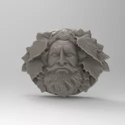 Buy Green Man Sculpture STL File Model Relief 3D Printer CNC Carving Machine Router • 2.32£