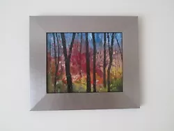 Buy Birch Forest In Oils. Hand Painted ,framed In Silver Coloured Wood. • 40£