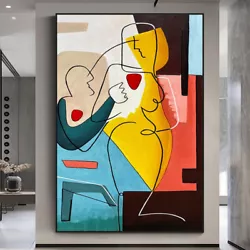 Buy Mintura Hand Painted Cartoon Abstract Oil Painting On Canvas Home Decor Wall Art • 26.24£