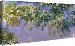 Buy Wisteria Giclee Canvas Prints Wall Art Of Claude Monet Famous Oil Paintings Repr • 75.73£