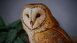 Buy Barn Owl Wooden Gift Owls Wooden Owl Wood Carving Wood Owl Wood Sculpture Owl • 358.49£