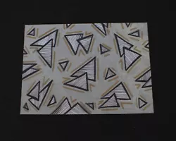 Buy Silver Black Line Triangles Original ACEO Art Card Mixed Media Mini Artwork • 2.49£