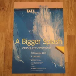 Buy A Bigger Splash Painting After Performance Vintage Tate Modern Art Poster 2012 • 200£
