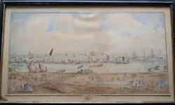 Buy Mid 19th C Watercolour. Fishing Fleet Off Hastings 1844. Described. Ruskin ? • 3,250£