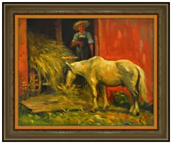 Buy GEORGE BENJAMIN LUKS Original OIL PAINTING ON CANVAS Signed Framed Art Authentic • 10,822.99£
