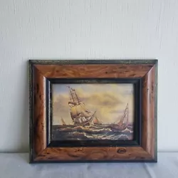Buy Antique Oil Painting/handfinished Print Of Dutch Tall Ship Nautical Amsterdam  • 39.99£