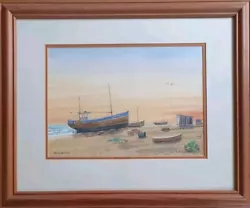 Buy Dungeness By D. Cherrett Watercolour Painting: Fishing Boats (M) • 9£