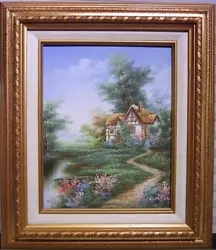 Buy Impressionist Cottage Garden Country Landscape Oil Painting Signed Marten • 54.37£