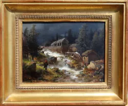 Buy Hermann Herzog Gold Graves Watermill Rocky Mountains Angler Hudson River School • 11,990.71£