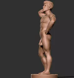Buy Gay Straight Muscle Man Sculpture Contemporary Art Statue 12K Solid Resin • 29.95£