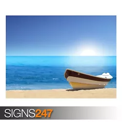 Buy BOAT SEA BEACH (3266) Beach Poster - Picture Poster Print Art A0 A1 A2 A3 A4 • 1.10£